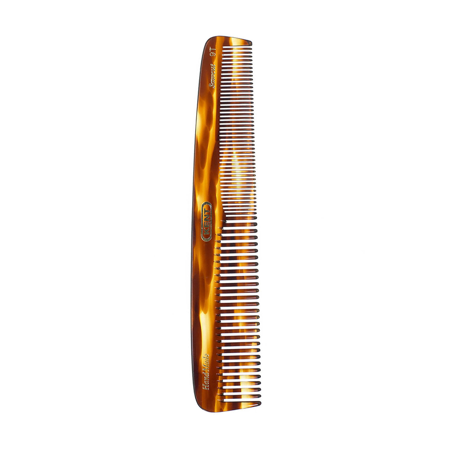 Гребінець для волосся Kent  9T 7 1/2 Handmade Comb Coarse/Fine Toothed, 190 мм